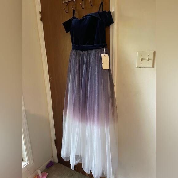 Fairy starfall ball velvet ombré tulle ballgown - Picture 8 of 9